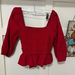 Women’s red open back top